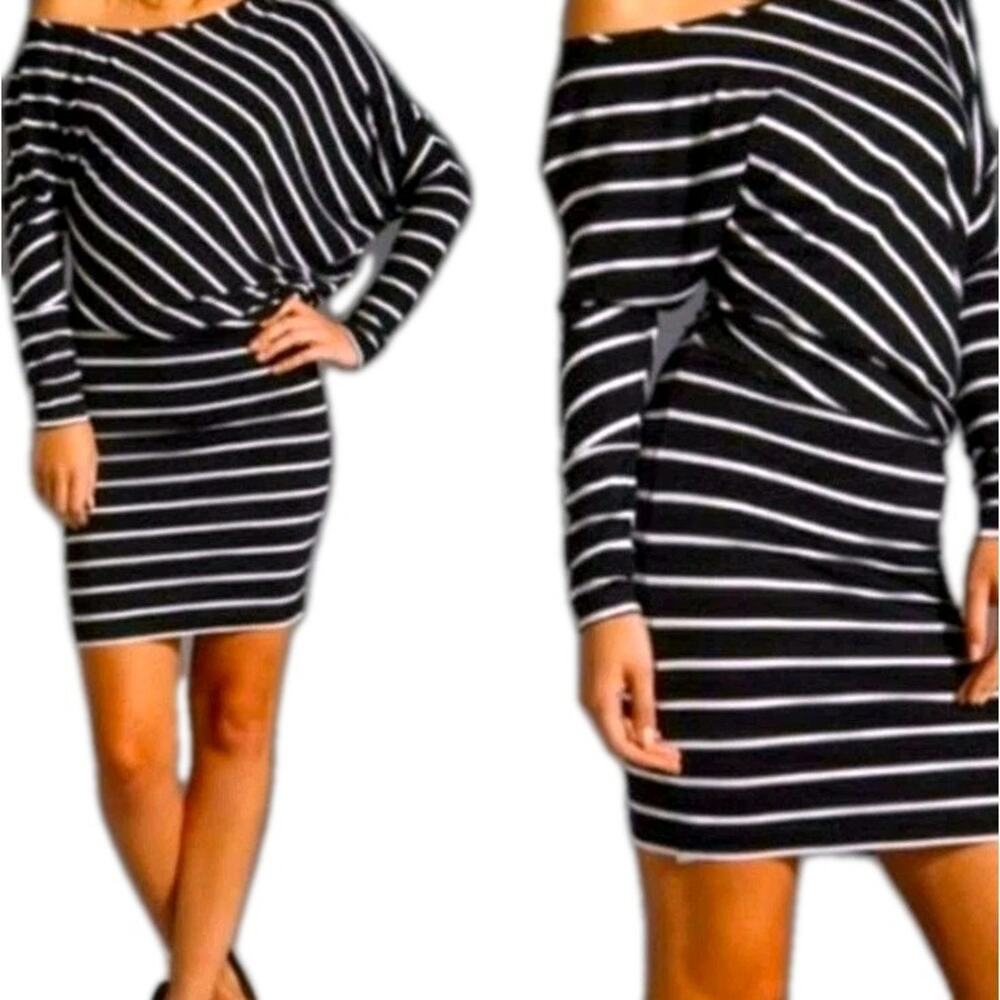 BCBGMaxazria Asymmetrical Side Draped One Shoulder Dress Size XS